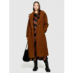 Sisley Prijelazni kaput 2XFQLN033 Smeđa Comfort Fit