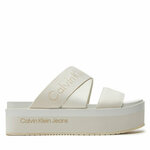 Natikače Calvin Klein Jeans Flatform Sandal Webbing In Mr YW0YW01361 Bijela