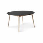 Okrugli proširiv blagovaonski stol s dodatnom pločom s crnom pločom stola ø 135 cm Meza – Hammel Furniture
