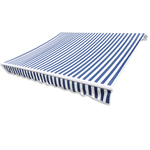 vidaXL Tenda top Suncobran Canvas plavo bijela 3 x 2,5 m