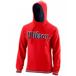 Muška sportski pulover Wilson Chi Script PO Hoody-Slimfit M - wilson red