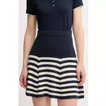 Pamučna suknja Tommy Hilfiger boja: tamno plava, mini, širi se prema dolje, WW0WW44475