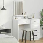 vidaXL Bijela MDF 50 x 41 x 140 cm Toaletna jedinica Pravokutna