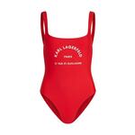 Karl Lagerfeld Jednodijelni kupaći kostim crvena / bijela