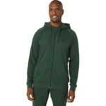 Muška sportski pulover Asics Big Asics FZ Hoodie - rain forest/perfomance black