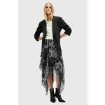 Suknja AllSaints POLLY SKIRT boja: crna, midi, širi se prema dolje, W011RB