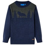 vidaXL Dječji džemper pleteni modri 116
