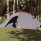 vidaXL Šator za kampiranje za 8 osoba sivo-narančasti vodootporni