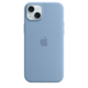 Apple iPhone 15 Plus silicone case with MagSafe Winter Blue