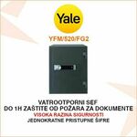 YALE SEF VATROOTPORNI, 1H ZAŠTITE OD POŽARA ZA DOKUMENTE YFM/520/FG2