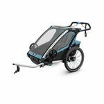 Thule Chariot Sport 2 plavo/crna dječja kolica za dvoje djece