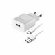 MAXMOBILE KUĆNI PUNJAČ SET 2U1 QC 3.0 QUICK CHARGE USB+ TYPE C, 3A,15W bijeli