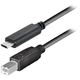 Transmedia USB type C plug - USB 2.0 B plug 1,0m TRN-C515-1L