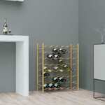 vidaXL Stalak za vino za 48 boca zlatni metalni