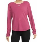 Ženska majica dugih rukava Nike Dri-Fit One Luxe Lon Sleeve Top - rosewood/reflective silver