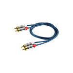 SAL RCA stereo kabel,2xRCA muški, 2xRCA muški,premium kv., 1.0m - A 3-1M