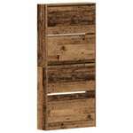vidaXL Ormarić za cipele Stari drvo Konstruirano drvo 80 x 21 x 163.5 cm