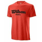 Muška majica Wilson Padel Script Cotton T-Shirt II - fiesta