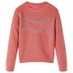 vidaXL Dječji džemper pleteni srednje ružičasti 116