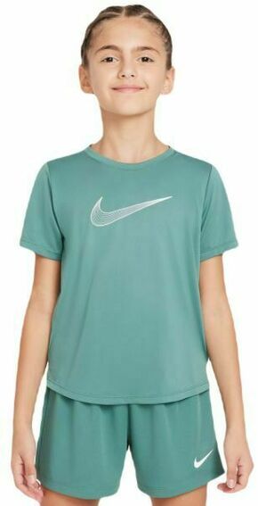 Majica kratkih rukava za djevojčice Nike Girls Dri-FIT One Short Sleeve Top - bicoastal/white