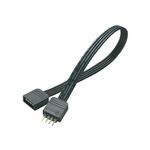 Akasa LED Strip Light Extension Cable, 4-Pin RGB, 200mm, AK-CBLD01-20BK
