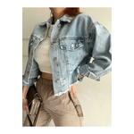 90767 Dewberry Ice Blue Laser Denim Jacket-BLUE siva