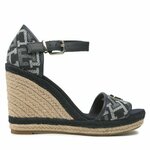 Espadrile Tommy Hilfiger Th Monogram Denim Wedge FW0FW06935 Tamnoplava