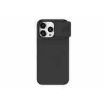 Nillkin CamShield Silky Silicone Case za iPhone 15 Pro Max sa zaštitnikom za kameru - crna