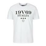 19V69 ITALIA Majica 'Rafael' zlatna / crna / bijela