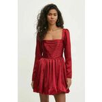 Haljina Abercrombie & Fitch boja: crvena, mini, širi se prema dolje, KI159-5085