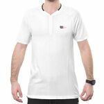 Muški teniski polo Wilson Players Seamless Zip Henley 2.0 - bright white