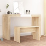 vidaXL Toaletni stolac boja hrasta sonome 70x35x45cm konstruirano drvo
