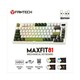 Tipkovnica FANTECH MAXFIT81 Milky Matcha MK910, mehanička, žuti switch, bežična, Bluetooth, US Layout, OLED Ekran, bijelo zelena