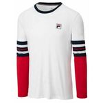 Muška majica Fila Longsleeve Tom - white/fila navy/fila red