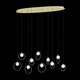 EGLO 390347 | Portocolom Eglo visilice svjetiljka jačina svjetlosti se može podešavati 10x LED 3500lm 3000K mesing, zlatno, opal