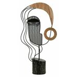 Mauro Ferretti Elegantna skulptura od metala i MDF-a koja prikazuje lice s kubističkim crtama 28X9X55 cm