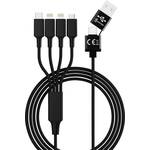 Smrter USB kabel za punjenje USB-A utikač, USB-C™ utikač, USB-Micro-B 3.0 utikač, Apple Lightning utikač, Apple Lightning utikač 1.20 m crna