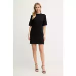 Pamučna haljina Armani Exchange boja: crna, mini, ravna, XW000825 AF10356