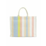 Torbica Tommy Hilfiger Th Beach Tote Stripes AW0AW16411 Striped Canvas 0F8