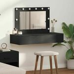 vidaXL Crni hrast MDF 100 x 40 x 70 cm Toaletni stol Pravokutni