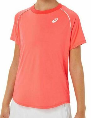 Majica kratkih rukava za djevojčice Asics Tennis Short Sleeve Top - diva pink
