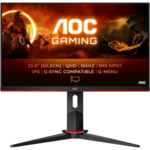 AOC Q24G2A/BK monitor, IPS/VA, 23.8"/24", 16:9, 2560x1440, 165Hz, pivot, HDMI, Display port, VGA (D-Sub)