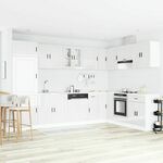 vidaXL Set od 2 Visoki sjaj bijeli Konstruirano drvo 80x46x81.5 cm