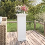 vidaXL Stalak za cvijeće bijeli 40x40x90 cm od masivne borovine