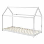 Bijeli dječji krevet Vipack Cabane, 90 x 200 cm