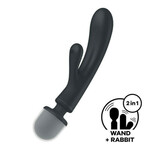 Satisfyer TRIPLE Lover Štapić za masažu i vibrator grey 23,8 cm