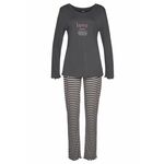 VIVANCE Pidžama 'VD Love PJ' nude / antracit siva / lubenica roza / bijela 9578825