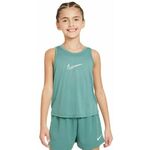 Majica kratkih rukava za djevojčice Nike Kids Dri-Fit One Training Tank - bicoastal/white