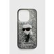 Karl Lagerfeld KLHCP15LLKKNSK Apple iPhone 15 Pro hardcase Liquid Glitter Ikonik transparent
