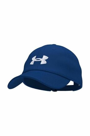 Dječja kapa sa šiltom Under Armour s aplikacijom - plava. Dječja kapa s šiltom u stilu baseball iz kolekcije Under Armour. Model izrađen od tkanine s aplikacijom.